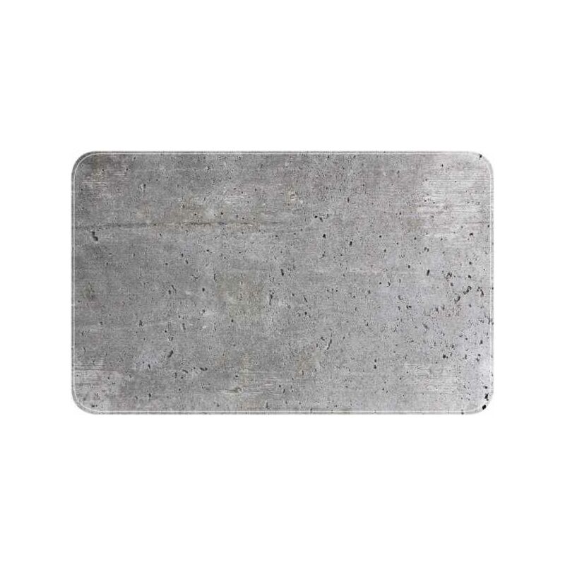 Tappetino da bagno Concrete, tappetino antiscivolo con ventose, plastica effetto cemento, 70x40 cm, grigio - Wenko