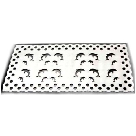 Tappeto Vasca Delfino Bianco Cm 72X36 Xtra 10518
