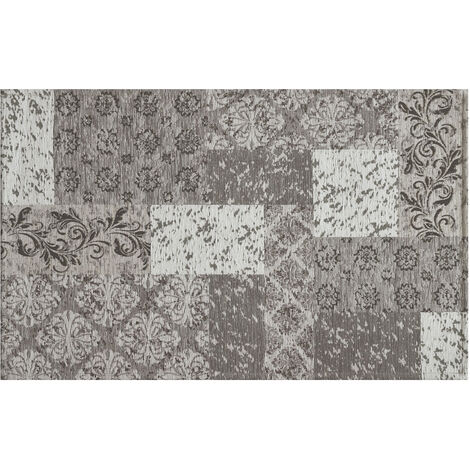 Tappeto Velour Antiscivolo Da Camera E Salotto Disegno Saturno Argento By Suardi, misura85x150 cmcoloreArgento