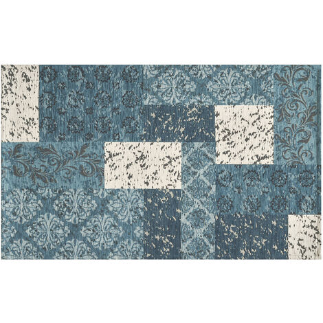 Tappeto Velour Antiscivolo Da Camera E Salotto Disegno Saturno Jeans By Suardi, misura175x240 cmcoloreJeans