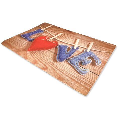 TAPPETO ZERBINO DIGITAL CM.40X60 LOVE LETTERE APPESE