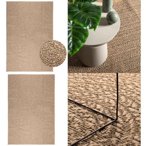 Tappeto ZIZUR 160x230 cm Aspetto Iuta per Interni ed Esterni - Tappeto da esterno - Tappeto in PP