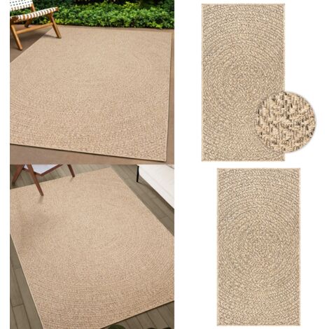 Tappeto ZIZUR 60x110 cm Aspetto Iuta per Interni ed Esterni - Tappeto in polipropilene - Tappeto con effetto juta