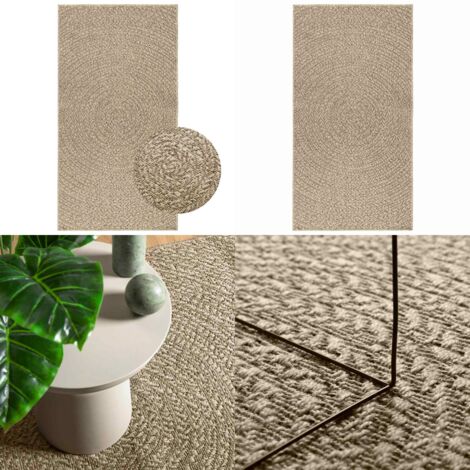 Tappeto ZIZUR Beige 80x150 cm Aspetto Iuta Interni ed Esterni - Tappeto da terrazza - Tappeto da balcone