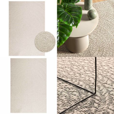 Tappeto ZIZUR Crema 140x200 cm Aspetto Iuta Interni ed Esterni - Tappeto da esterno - Tappeto in polipropilene