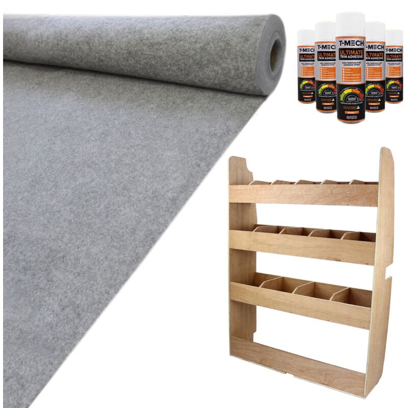 Camper Van Lining Carpet 11m2 Smoke Grey 4 Way Super Stretch & - Smoke