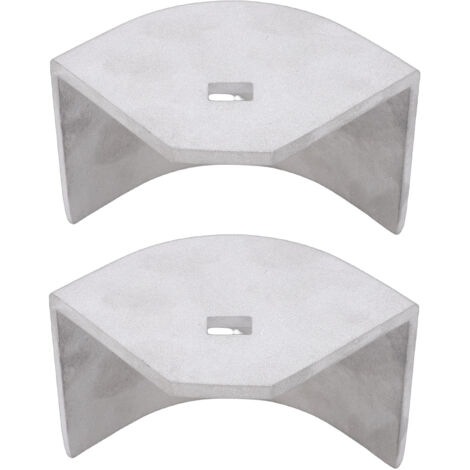 Tappi angolari in alluminio per ponti di barche pontone, 2 pezzi, per angoli arrotondati a 90 gradi, altezza da 2-1/2 pollici a 2-5/8 pollici, diagonale da 4-1/16 pollici a 4-3/16 pollici