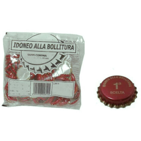 TAPPI CORONA ROSSI IDONEI BOLLITURA Pz 100