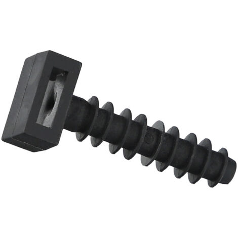 Tappi di fissaggio a flangia in nylon nero da 8 mm - Confezione da 100 unità