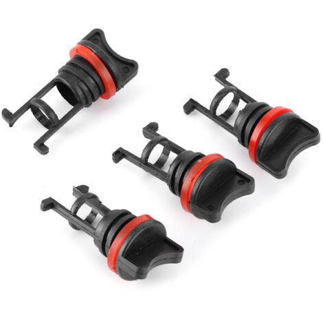 Tappi di scarico per barche Tbest Standard con filettatura grossa e rondella in PE, 4 pezzi, accessorio marino per navi e yacht, in gomma ABS.