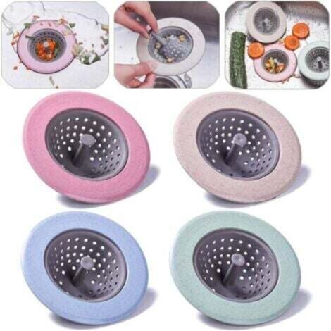 Tappi di scarico per cucina, confezione da 4, per lavelli da cucina e scarichi del bagno, design anti-intasamento, resistenti e facili da pulire, tenuta ermetica e a prova di perdite.