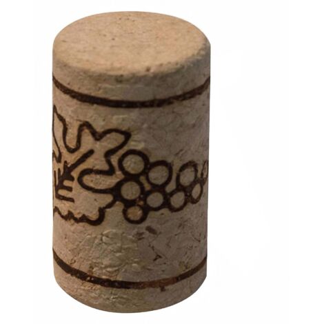 Tappi in granuli di sughero e leganti sintetici confezione 100 pezzi per bottiglie vino   23 x 38 mm tappo tipo medium