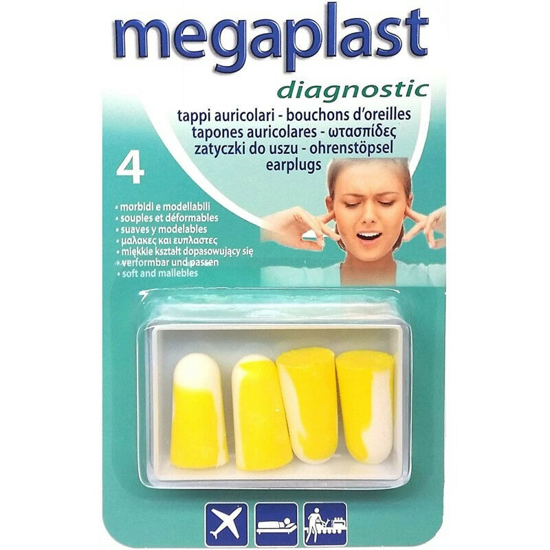 Image of Megaplast - tappi orecchie per dormire 4 Tappi antirumore con contenitore