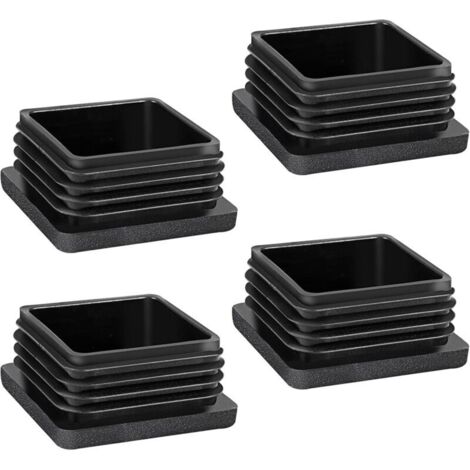 Tappi per gambe di sedie, 4 pezzi, 50x50 mm, tappi quadrati per tubi metallici, sedie, divani, tavoli e scaffali.