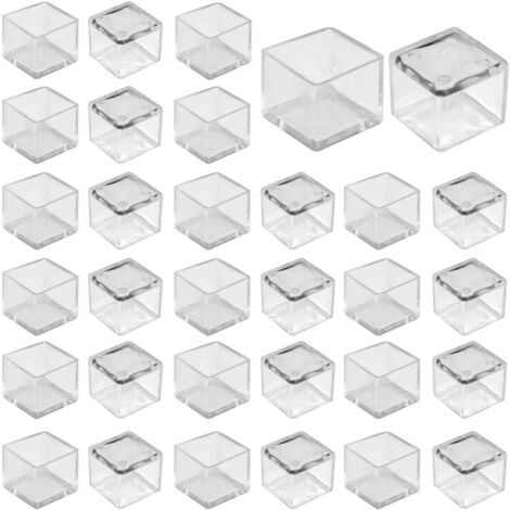 QERSTA Tappi per gambe di sedie Calzini per sedie in silicone Gamba di sgabello da tavolo per piedi quadrati da 25 mm (32 pezzi)