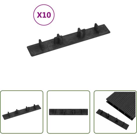 Tappi per ponti -  Tappi per Decking 10 pz Plastica Nero