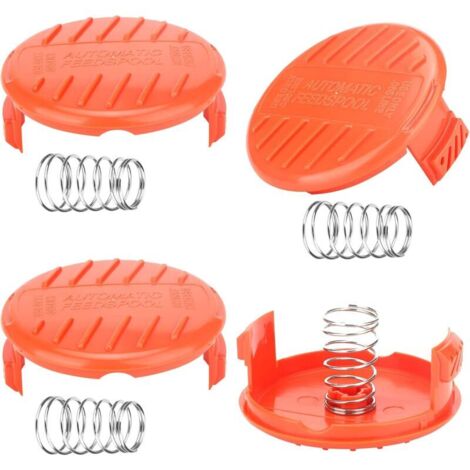 Tappi per rocchetti, 4 pezzi di tappi per rocchetti, tappi per rocchetti per decespugliatore, accessori per decespugliatori, tappi per rocchetti in ABS per tosaerba Black-Decker, RC-100-P