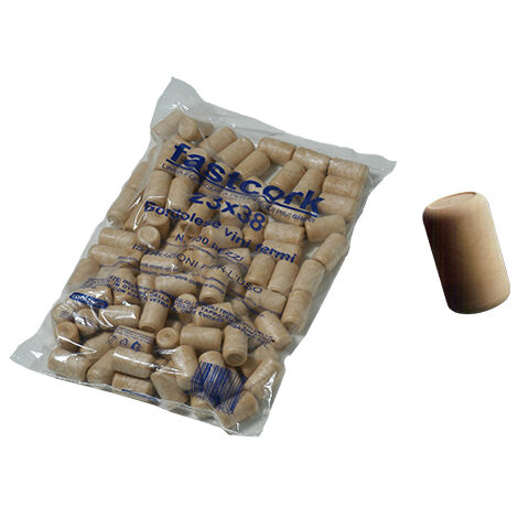 DEFIBRICO TAPPI SINTETICI PER VINO 100 PZ PRONTI ALL'USO 23 X 38 MM