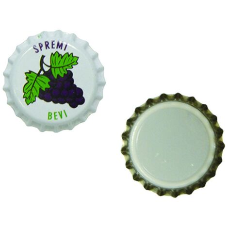 Tappo a Corona Litografato per Uva ø 26,5 mm - Busta da 100 pz - 80 bs