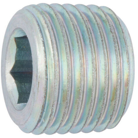 TAPPO A SCOMPARSA ACCIAIO DIN 906 1/8" 1/4" 3/8" 1/2" 3/4"  3/8"