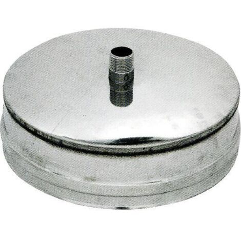 TAPPO ANTICONDENSA APERTO Ø12CM STUFA PELLET ACCIAIO INOX304