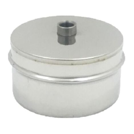 TAPPO CHIUSURA IN ACCIAIO MASCHIO CON SPURGO Diam. 80