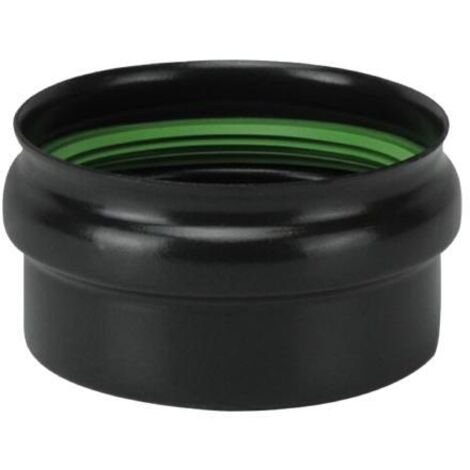 TAPPO CIECO Ø8CM PER TUBI PELLET NERO