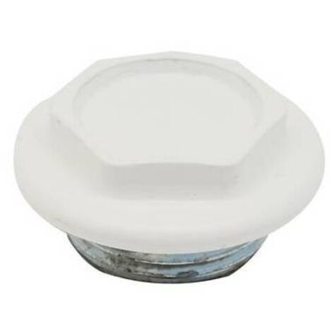 TAPPO CIECO DX / SX  ZINCATO VERNICIATO PER RADIATORI FL 56 1"1/4 Sx Bianco OTER