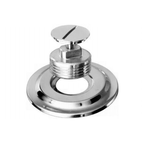 Tappo con vite con rosone in ottone 1/2 (conf. da 10pz)