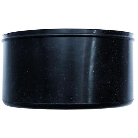 Tappo condensa  100 mm  in silicone nero chiuso  canna fumaria pellet