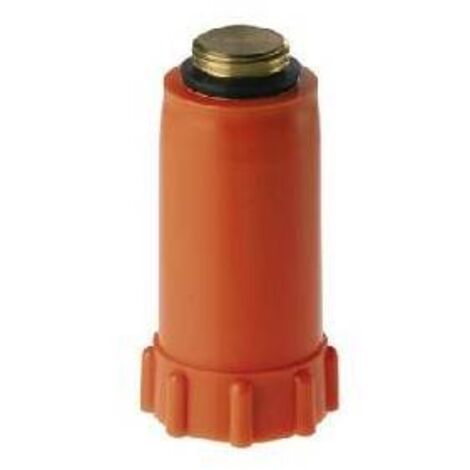 TAPPO DI COLLAUDO IMPIANTO C/FILETTO IN OTTONE Rosso - 1/2 REMER