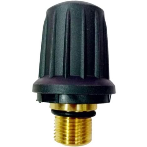 Tappo di ricambio in ottone per valvola di sicurezza 4.590-105.0 per pulitori a vapore Karcher serie SC1.010, SC1.020, SC2.000 e SC3.000. Accessori. Coperchio di ricambio per la valvola di sicurezza.
