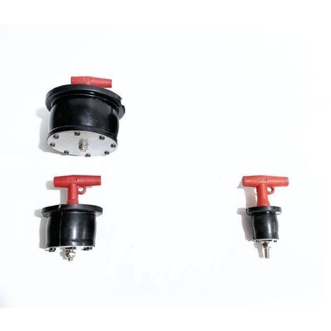 Tappo di scarico in gomma con impugnatura a T e vite - Adatto a tappi per tubi marini da 27-33 mm, 46-65 mm, 85-105 mm, 165-200 mm