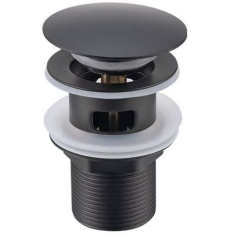 Tappo di scarico per vasca da bagno autoportante nero opaco, adatto alla maggior parte delle vasche da bagno, compatibile con i kit di collegamento dello scarico.