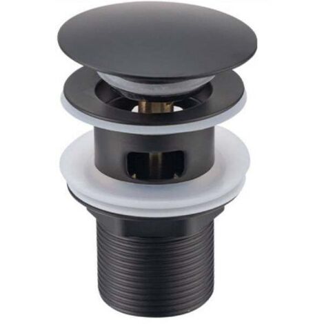 Tappo di scarico per vasca da bagno autoportante nero opaco, adatto alla maggior parte delle vasche da bagno, compatibile con i kit di collegamento dello scarico