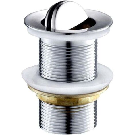 Tappo di scarico, tappo girevole per lavabo, tappo di scarico girevole in rame cromato per lavabo, lavandino, valvola di scarico per lavello