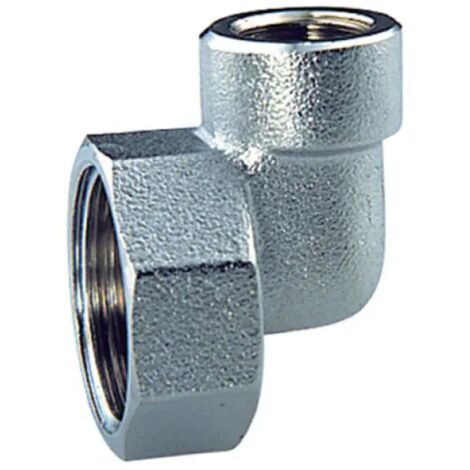 Tappo di testa femmina a squadro in ottone cromato con attacco sfiato 1"x3/8" FAR