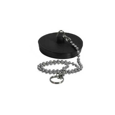 TAPPO GOMMA CON CATENA ED ANELLO Diam. 52 mm