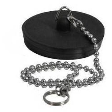TAPPO GOMMA CON CATENA ED ANELLO Misura: Diam. 47 mm