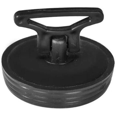 TAPPO IN GOMMA NERA CON MANIGLIA PER PILETTA DI SCARICO LAVELLO - ø52 MM  - BON