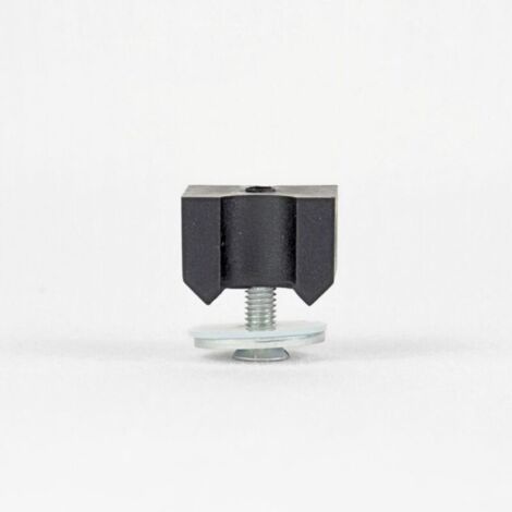 Tappo in Nylon Binario per Porta Scorrevole monorotaia - Ideale Come Fermo blocca carrelli - Accessorio Guide per Porte scorrevoli in Ferro