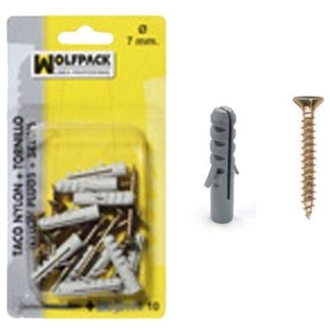Tappo in nylon + bullone a vite 8 mm. ( 5 pezzi)