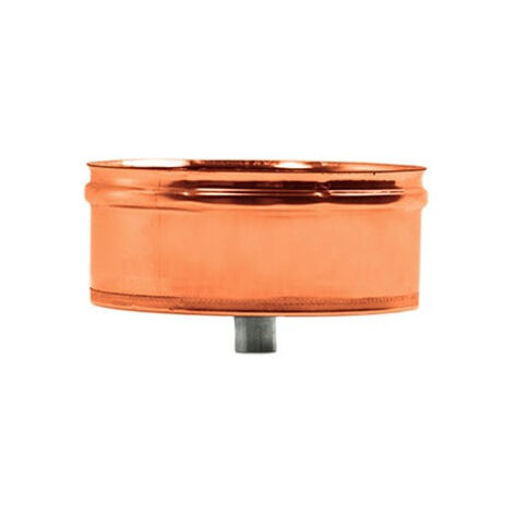 Tappo in rame da 160mm con spurgo per scarico condensa innesto f