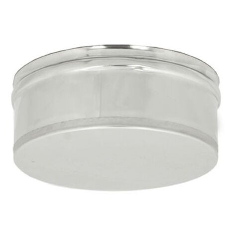 Tappo inox aisi 304 cieco senza spurgo scarico condensa, diametro 180mm