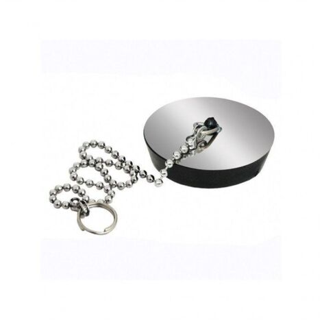 Tappo lavello cucina idrobric con catena e placca in acciaio inox, diametro 47 mm, idb l0609 47