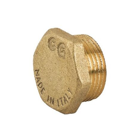 TAPPO MASCHIO CON ESAGONO IN OTTONE GIALLO                             1