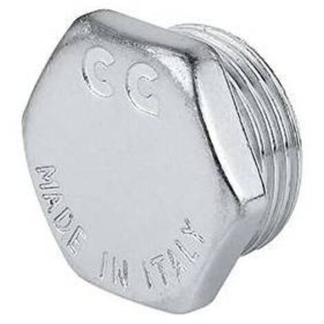 Tappo maschio con esagono ottone cromo  3/4CAVAL