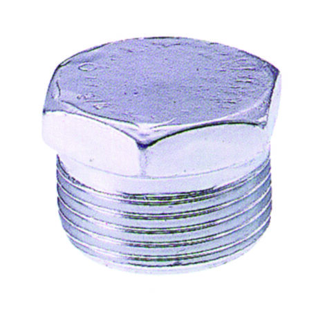 TAPPO MASCHIO ESAGONALE IN ACCIAIO ZINCATO Figura 292  mis.  3/8 10.00 pz