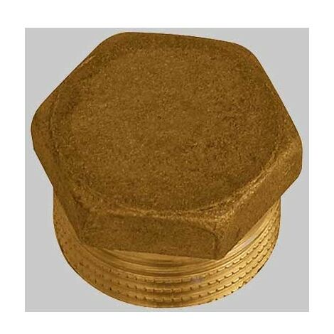 TAPPO MASCHIO ESAGONALE OTTONE GIALLO 11/2