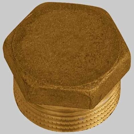 TAPPO MASCHIO ESAGONALE OTTONE GIALLO - 2"